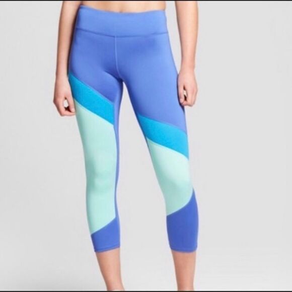 JoyLab‎ Colorblock Cropped Athleisure Leggings Size Medium - Picture 1 of 7